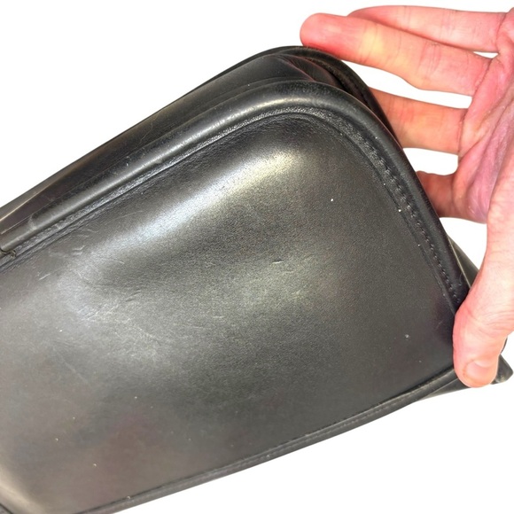 Coach vintage black leather pocket purse 9755 made in Hungary - Picture 4 of 12